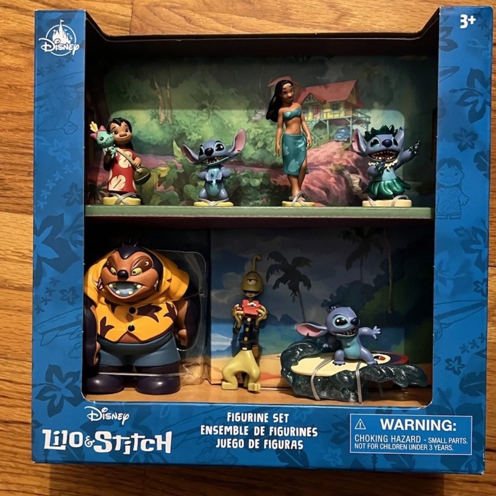 Disney Lilo & Stitch Figurine Set - Blue and Yellow